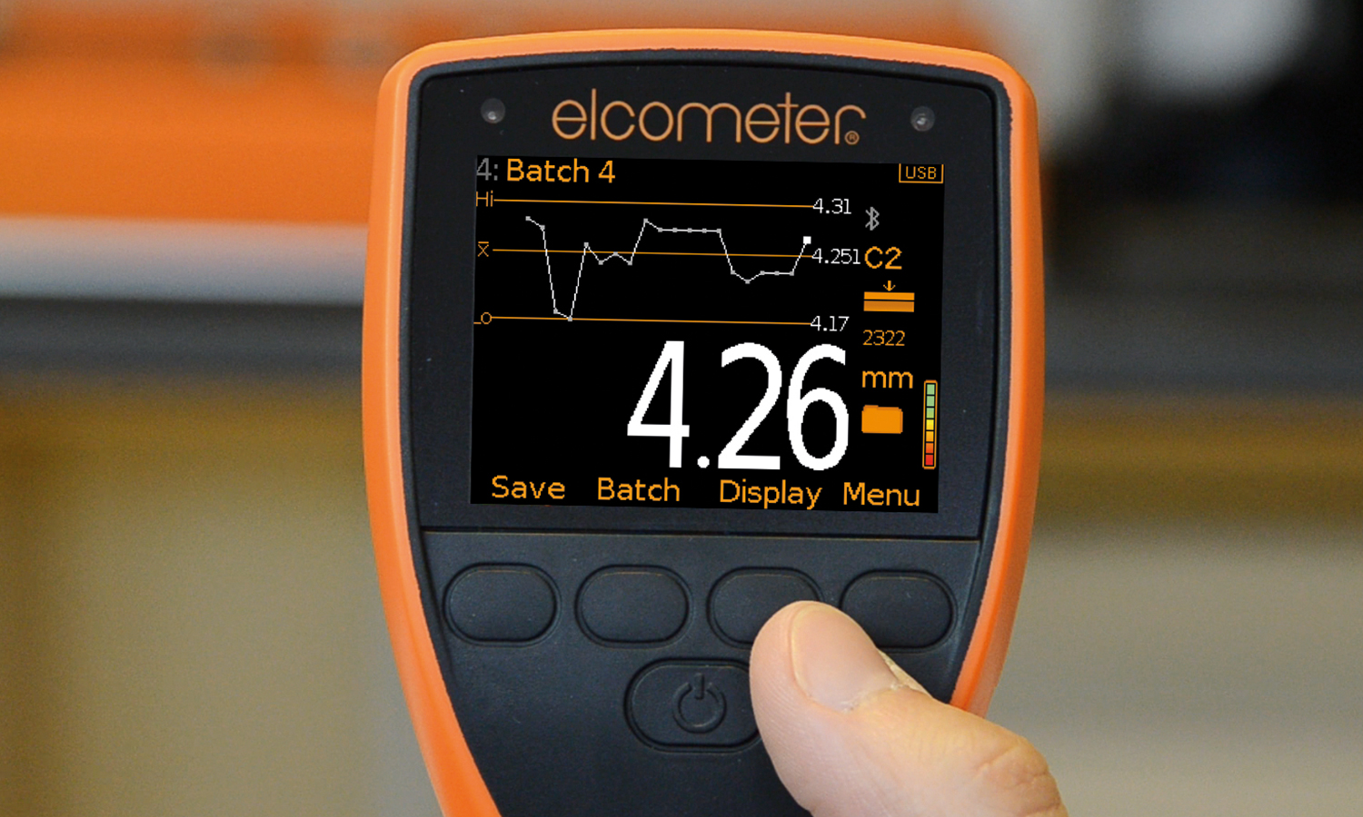 Elcometer 500 Concrete Coating Thickness Gauge - Stability Indicator