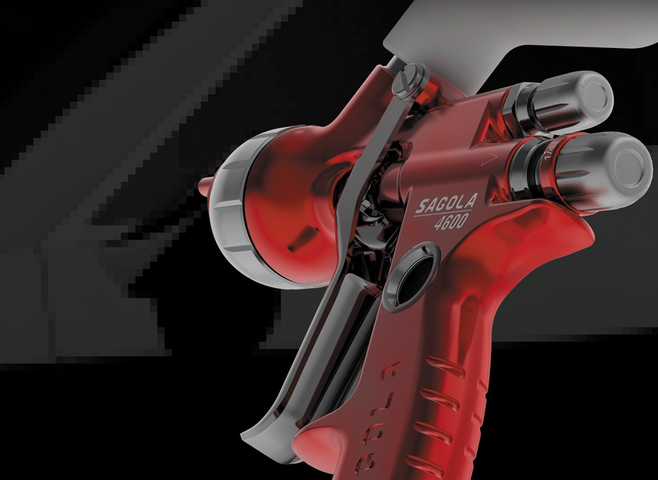Sagola 4600 Spray Guns ergonomic design provides better comfort