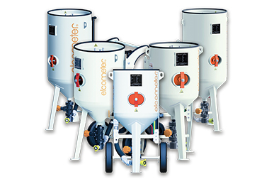 Elcometer's full range of Performance Abrasive Blast Machines showcasing different sizes and configurations to meet various surface preparation needs.
