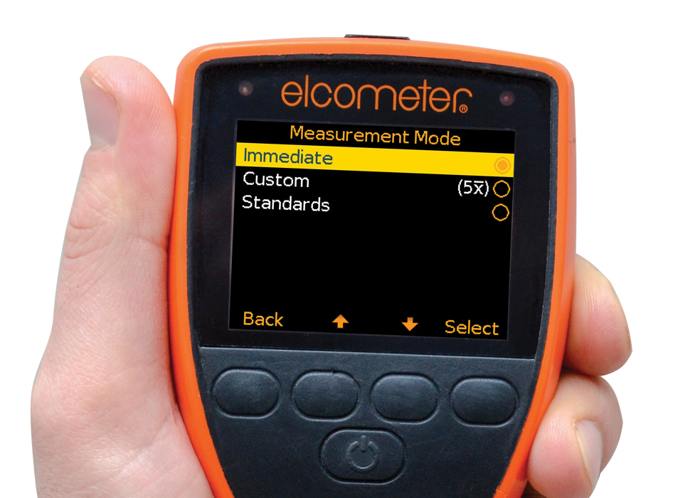 Immediate Mode Screen on the Elcometer 224 Surface Profile Gauge